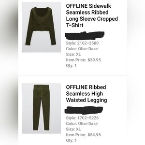 Aerie Offline ribbed legging set
